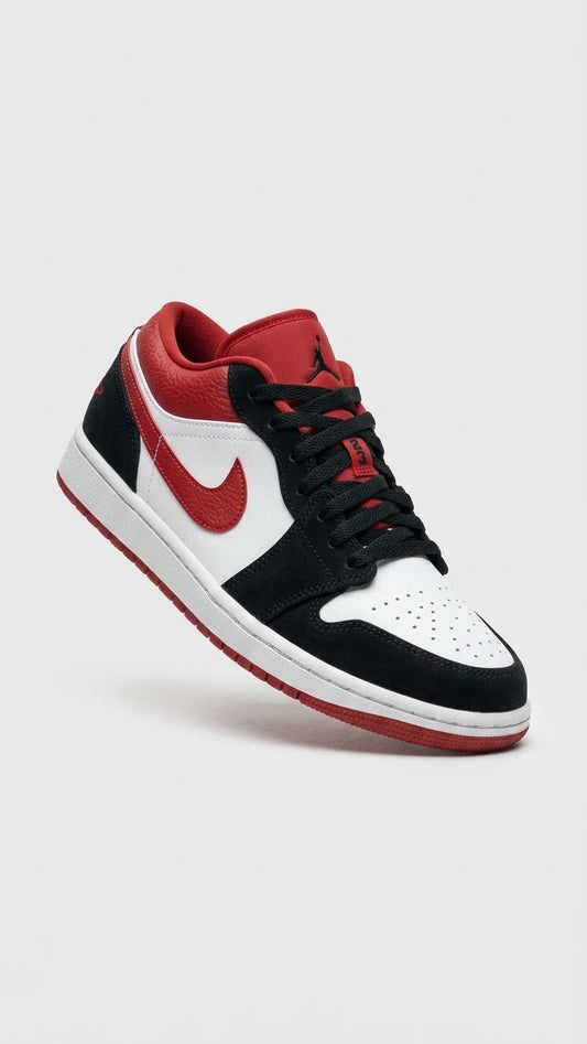 NIKE AIR JORDAN 1- LOW WHITE RED/BLACK