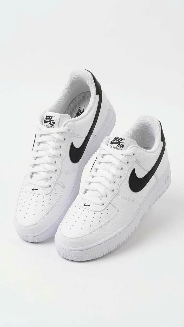 NIKE AIR FORCE 1 - White/ BLACK SIGN